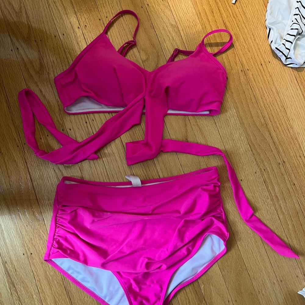 DAVI & DANI Hot Pink Swimwear Set